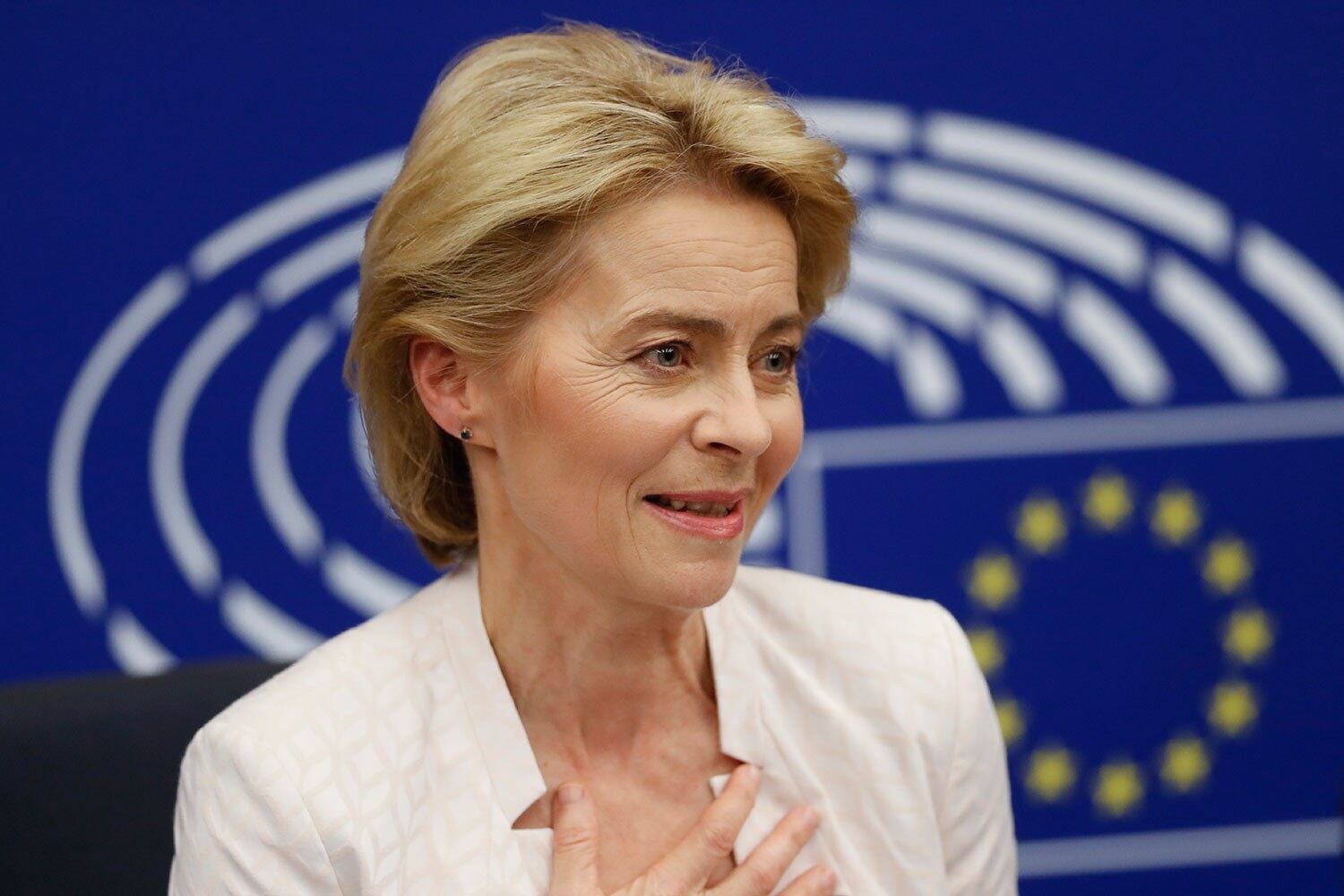 2019年7月16日,冯德莱恩(Ursula von der Leyen)当选欧盟委员会主席。(美联社)