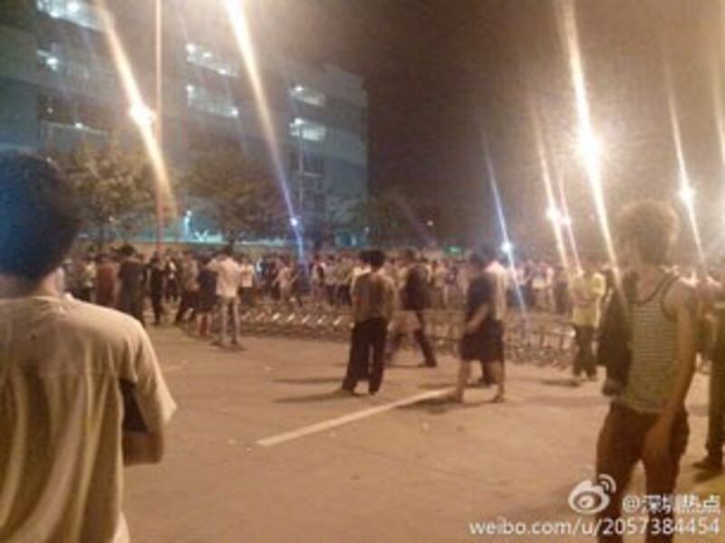 图片:深圳富士康上周末发生骚乱。(中国茉莉花革命网站)