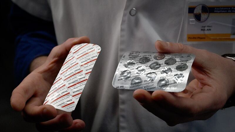 法国批准医生使用羟氯奎宁(Hydroxychloroquine)治疗武汉肺炎患者。（法新社）