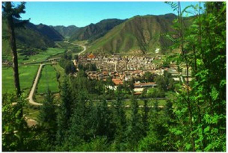 图片：贡觉嘉自焚之地博拉寺。（受访人提供）