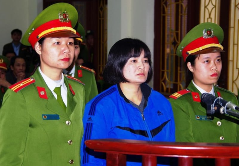 Hình minh họa. TNLT Trần Thị Nga ại phiên tòa ở Hà Nam hôm 22/12/2017