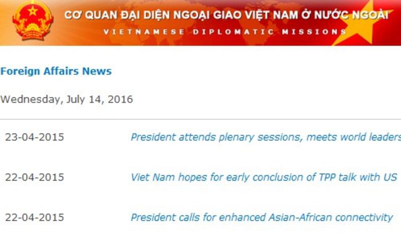 Hình chụp từ trang web của Đại Sứ Quán Việt Nam.