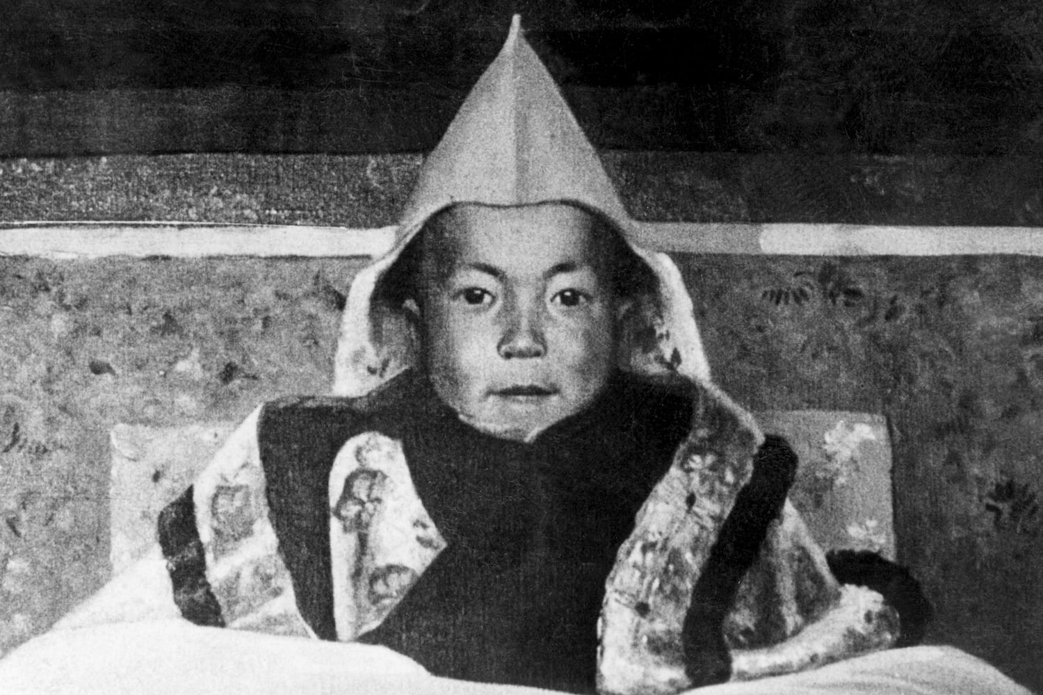 A painting by Kanwal Krishna dated probably in 1930s of the young of young Dalai Lama, born Lhamo Thondup, on July 6, 1935.