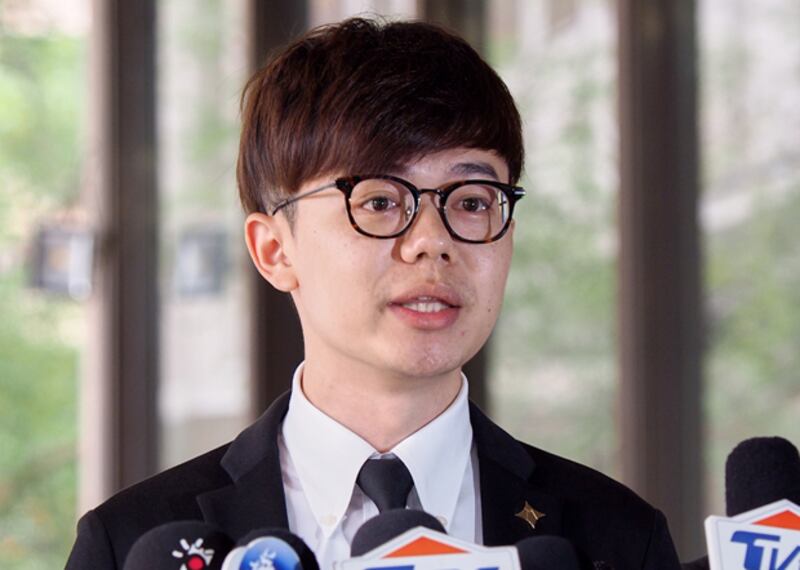 2020年3月11日，基進新聞輿情部副主任張博洋︰如果韓國瑜想在高雄推動所謂「香港村」，可能沒有香港人敢來。（鍾廣政 攝）