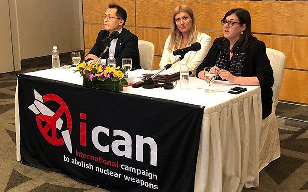 핵무기폐기국제운동(ICAN)은 11일 싱가포르에서 기자회견을 열고, 한반도 비핵화에 대한 지침서를 발표했다. 