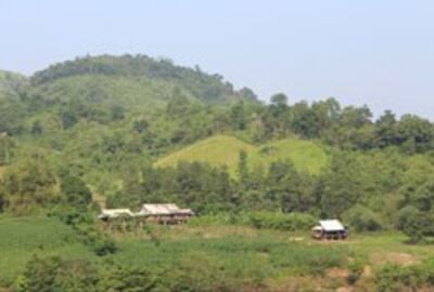 Nhà của người dân tộc thiểu số ở vùng đồi núi Tây Bắc. RFA PHOTO.