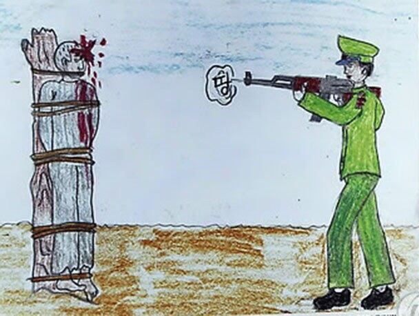 북한의 공개처형 그림