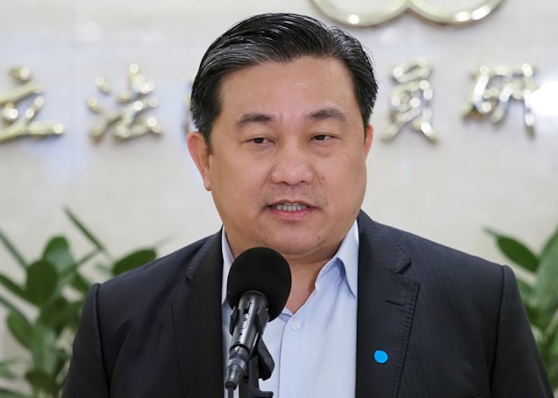 2020年10月14日，民進黨立委王定宇：美國新出售給台灣的武器整合後，可在海上殲滅七成以上敵軍。（鍾廣政 攝）