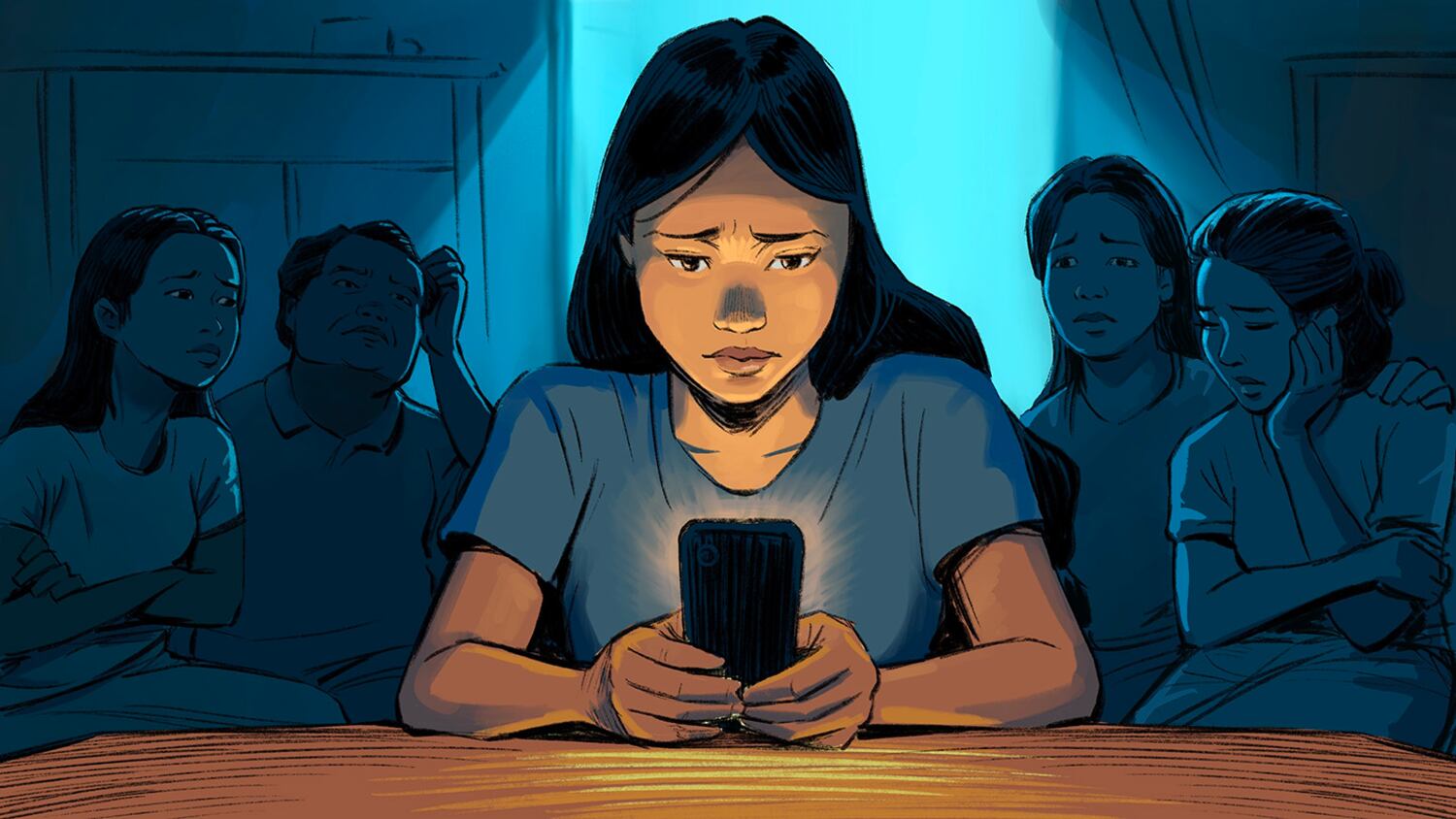 Relatives and friends receive demands from traffickers.