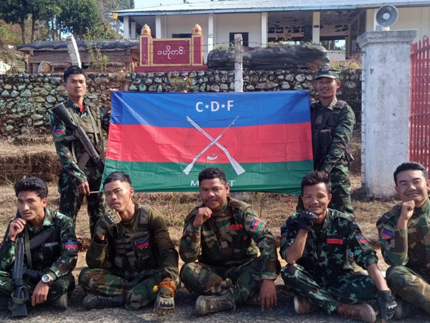 Chinland Defense Force troops are seen in Mindat, Chin state, Myanmar, Dec. 23, 2024.