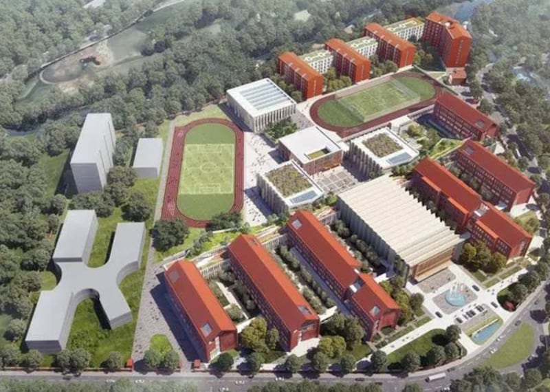 在建的成都西敏公學效果圖。（成都西敏公學官網圖片）