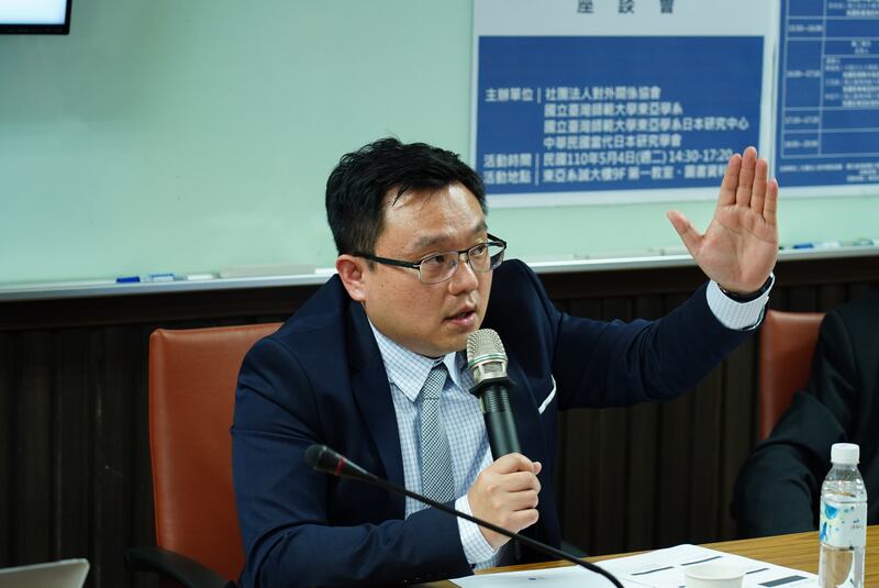  政治大學外交系副教授吳崇涵認為，美國還是會維持「戰略模糊」 。（文海欣 攝）