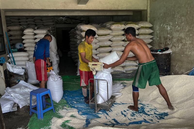 ရန်ကုန်မြို့ မရမ်းကုန်းမြို့နယ်ရှိ ဆန်ပွဲရုံတစ်ရုံအား ၂၀၂၂ ခုနှစ် ဧပြီလ ၂၂ ရက်နေ့က တွေ့ရစဉ်။ (Photo: RFA)