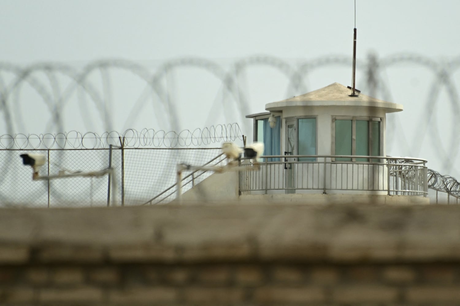 A watchtower at an alleged detention facility for Uyghurs Atush, transliterated as Artux or Atush, the capital of the Kizilsu Kyrgyz Autonomous Prefecture in northwestern China’s Xinjiang region, July 18, 2023.