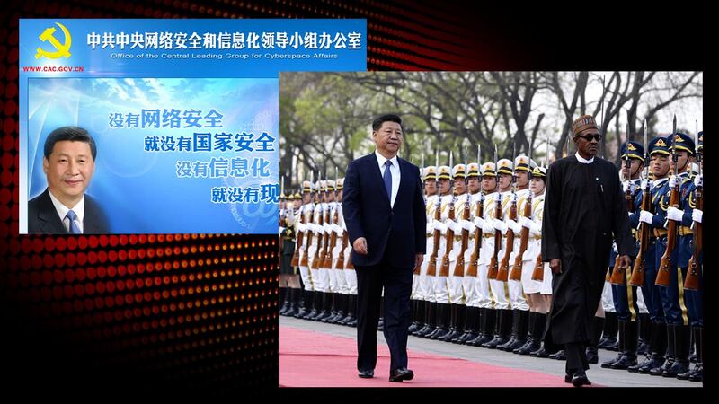 習近平主導的中共中央網絡安全和信息化領導小組下屬的中國網信辦與尼日利亞總統辦公室商討在尼國建立互聯網防火牆計劃。 （中共網安和信息化委員會官網圖片 / 中國國防網圖片）