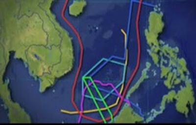 Vùng chủ quyền các nước tranh chấp trên biển Đông- RFA screenshot