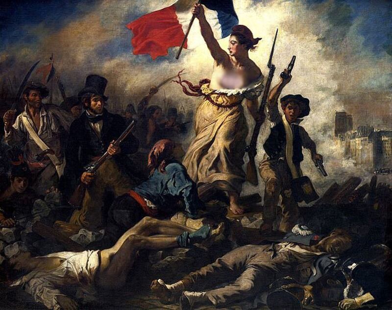 فىرانسىيەلىك رەسسام يۇجېن دېلاكۇۋا (Eugène Delacroix) فىرانسىيەدە 1830-يىلى يۈز بەرگەن «ئىيۇل ئىنقىلابى» غا ئاتاپ سىزغان رەسىمى.
