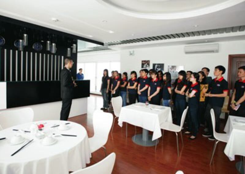 Một giờ học thực tế của sinh viên trường Cao đẳng nghề Việt Mỹ. Courtesy APC.