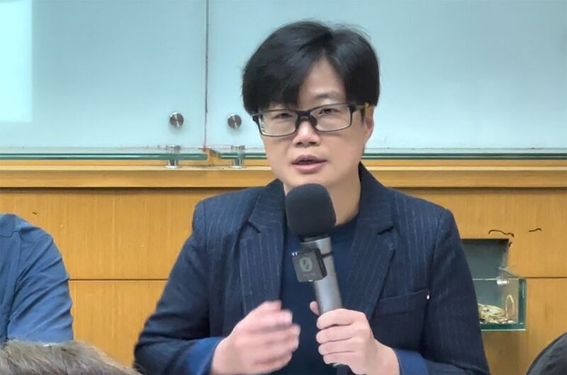 台湾民进党副秘书长杨懿珊。（记者夏小华摄）