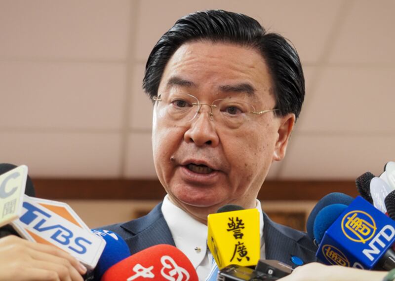 2020年9月17日，台灣外交部長吳釗燮：克拉奇訪台象徵台灣跟美國之間的關係非常緊密。（鍾廣政 攝）