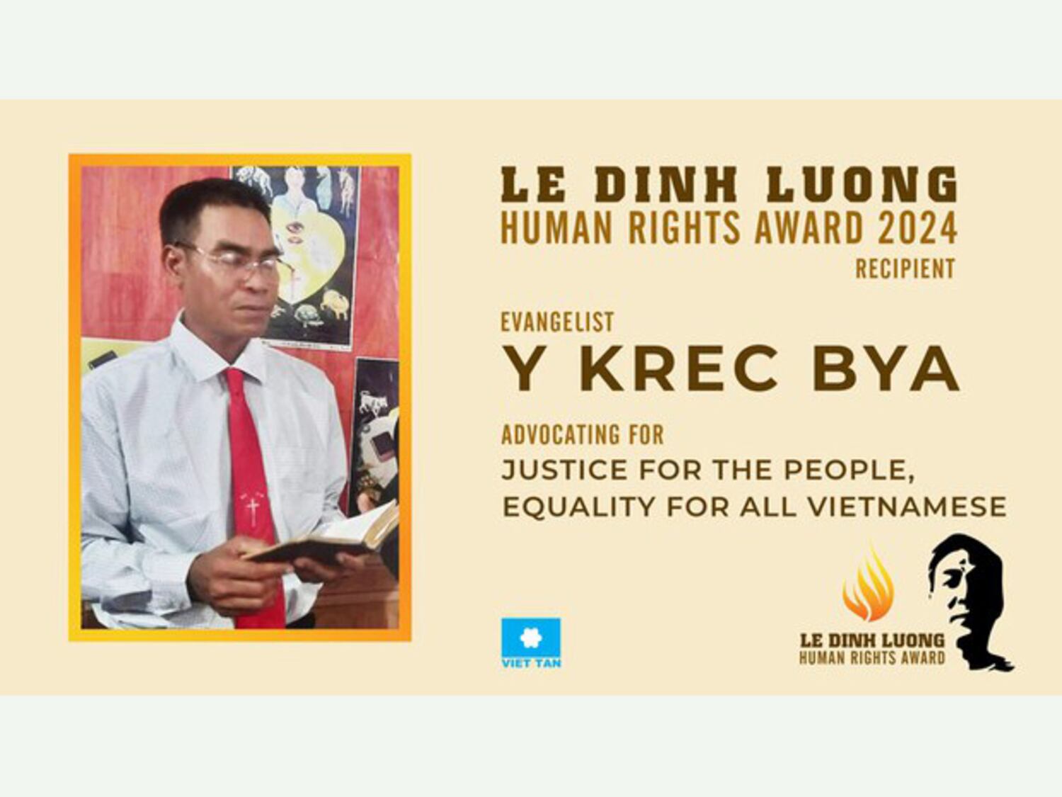 Imprisoned member of persecuted church wins Vietnam human rights award