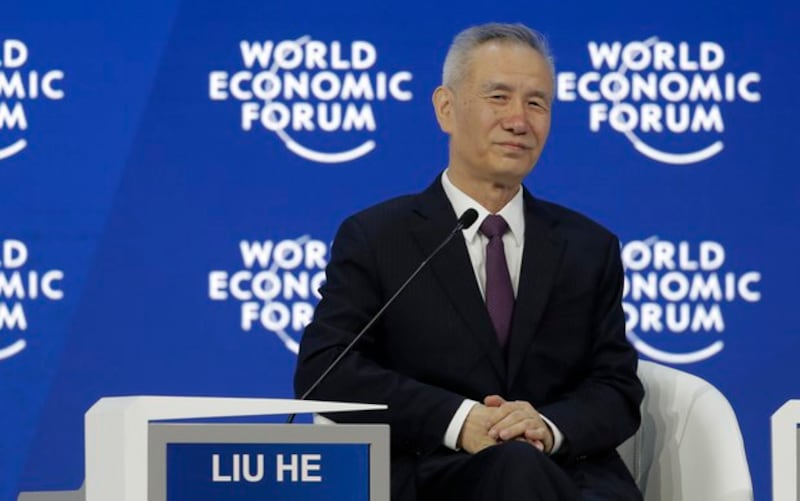 中方贸易协议主谈官员刘鹤。(AP图片)