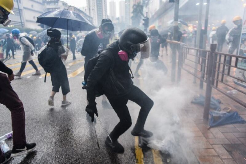 反送中运动已经持续80多天,超过雨伞运动的79天。(AFP)