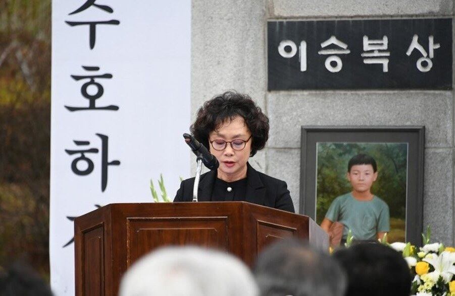 2018년 10월 18일 평창군 용평면 이승복기념관에서 열린 제50주기 이승복 군 추모식 모습.