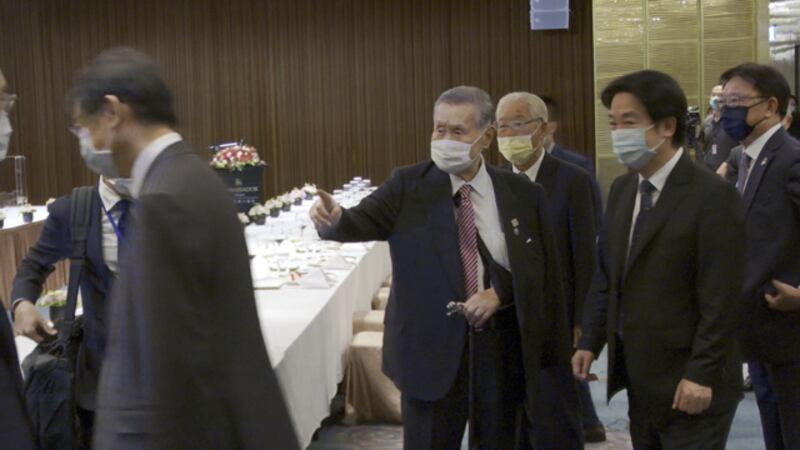 副总统赖清德宴请日本前首相森喜朗一行人。（记者李宗翰摄）