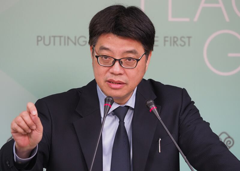 2019年12月12日，陸委會副主委邱垂正︰未來將嚴審大陸人士來台交流申請案件。（鍾廣政 攝）
