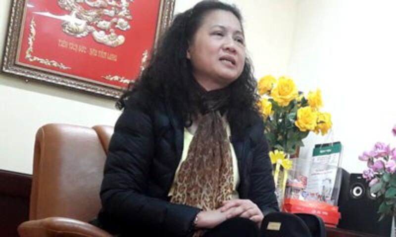 Hiệu trưởng trường Tiểu học Nam Trung Yên, Tạ Thị Bích Ngọc.