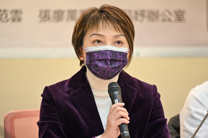 2021年12月27日,民進黨立委范雲:當局應修訂港澳條例防範中國經由香港滲透台灣。(鍾廣政 攝)