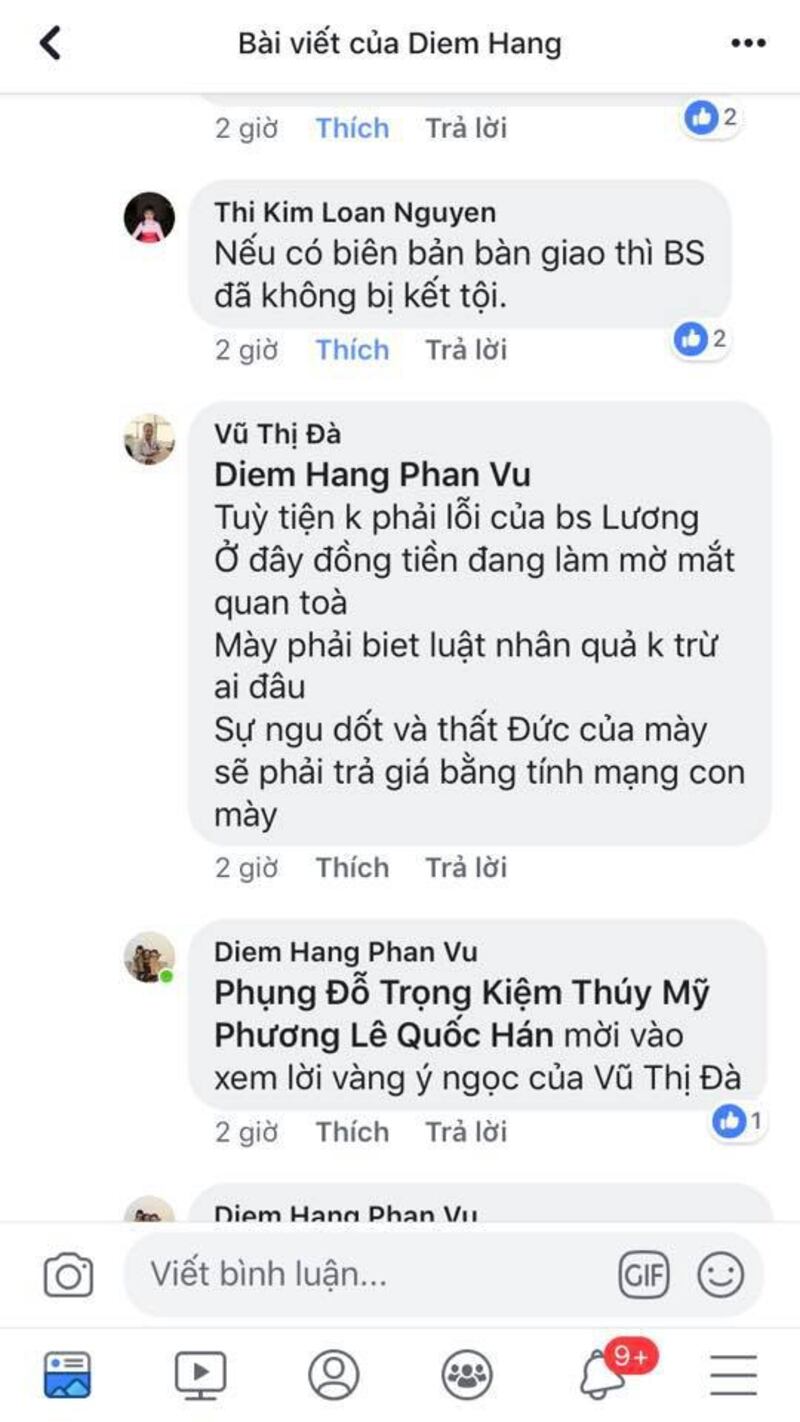 Dòng bình luận trên FB sau phiên tòa xử bác sĩ Hoàng Công Lương