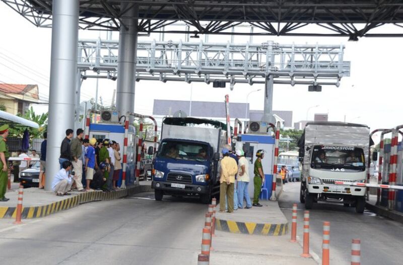 Trạm thu phí T2 trên tuyến Quốc lộ 91.