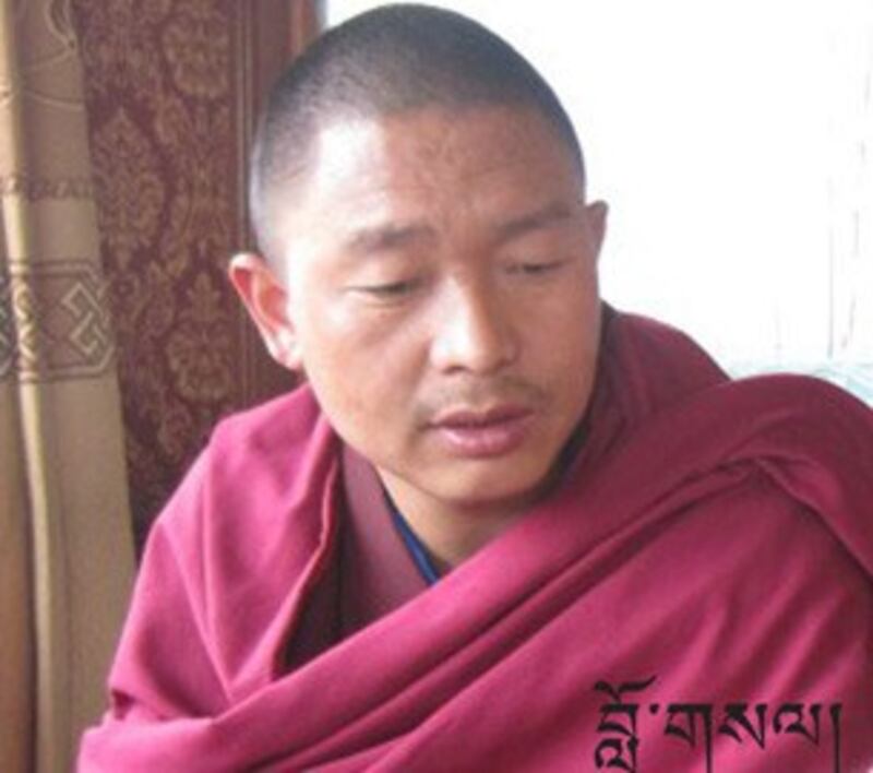 图片: 两度被捕的甘肃甘南州合作寺僧人洛色。 (受访人提供/记者丹珍)