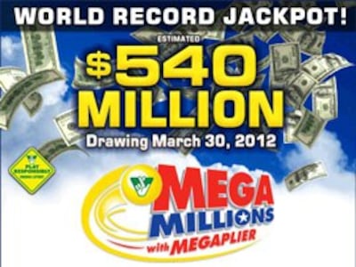 Lô độc đắc 540 triệu đô la của Mega Millions
