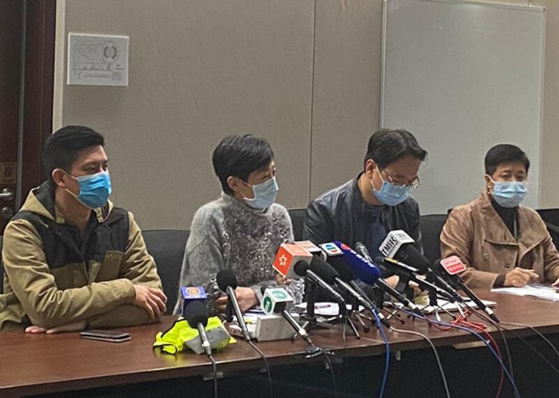 2020年1月31日,香港民主派立法會議員回應政府有關防疫措施,認為林鄭月娥指封關屬「歧視」是混淆視聽。(李智智攝)