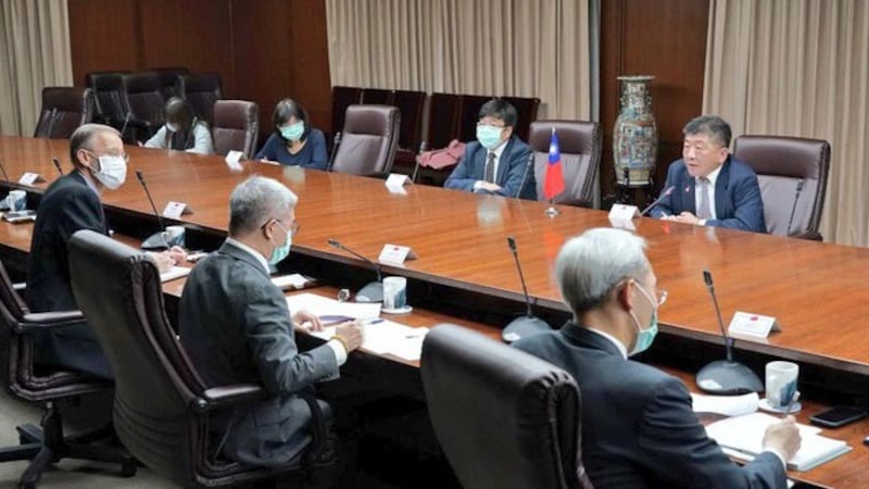 美台卫生部长热线谈防疫。(截图自台湾外交部推特)