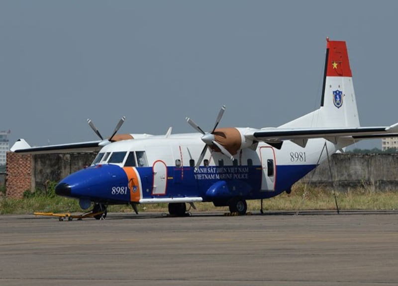 Máy bay CASA do Hãng Airbus chế tạo thuộc cảnh sát biển Việt Nam, ảnh minh họa chụp tại sân bay Tân Sơn Nhất trước đây.