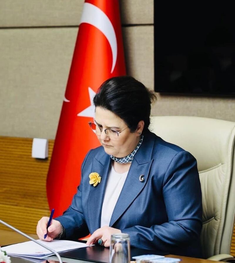 تۈركىيە پارلامېنت ئەزاسى دەريا يانىق خانىم. 2024-يىلى 9-يانۋار، تۈركىيە.