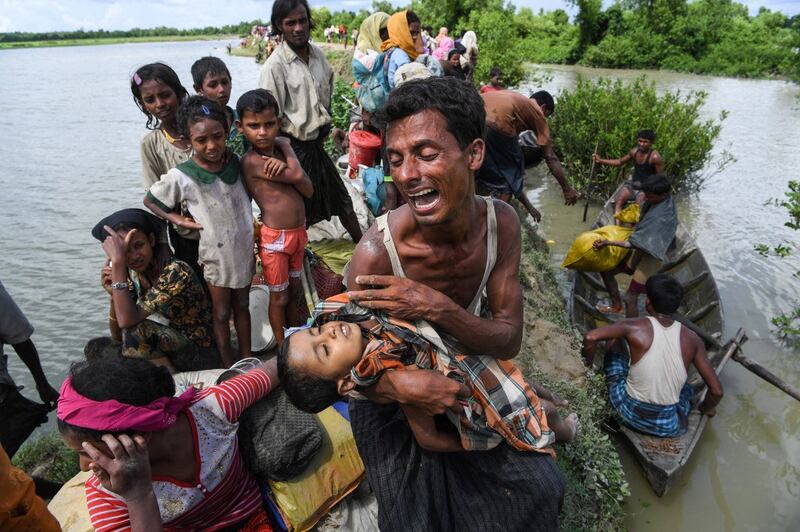 美国正式认定缅甸军政府犯种族灭绝罪。(Indranil MUKHERJEE / AFP)