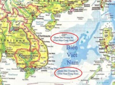 Bản đồ Việt Nam do Nha Địa Dư chính phủ Việt Nam Cộng Hòa ấn hành 1956-1975