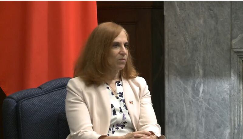 知名美中台问题专家、德国马歇尔基金会印太计画主任葛来仪（Bonnie Glaser）。(资料：台湾总统府油管视频截图)