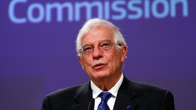欧盟外交高级代表博雷尔（Josep Borrell）指出，欧盟严重关切中国通过港版国安法，认为此举不符合《中英联合声明》和《基本法》。（美联社图片）