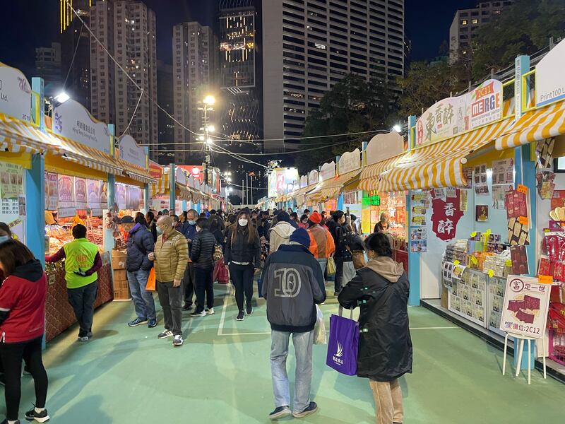 在去年12月18日的工展會,人流未見太多。(張山 攝)
