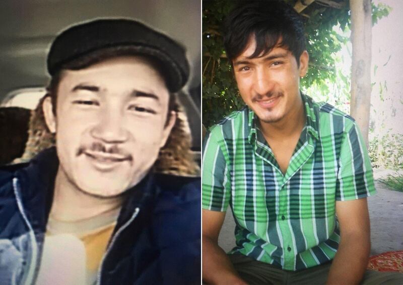 努热曼姑丽失踪的家人（左起）：大弟弟，艾麦提江、 阿布都热西提；小弟弟： 麦麦提艾力，阿布都热西提。（受访人提供）