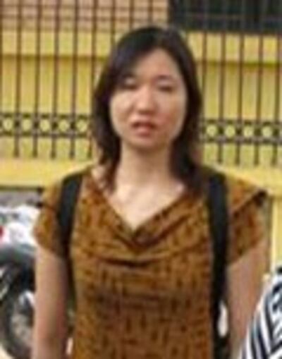 Chị Vũ Minh Khánh, vợ LS Nguyễn văn Đài đang bị giam. Photo RFA file