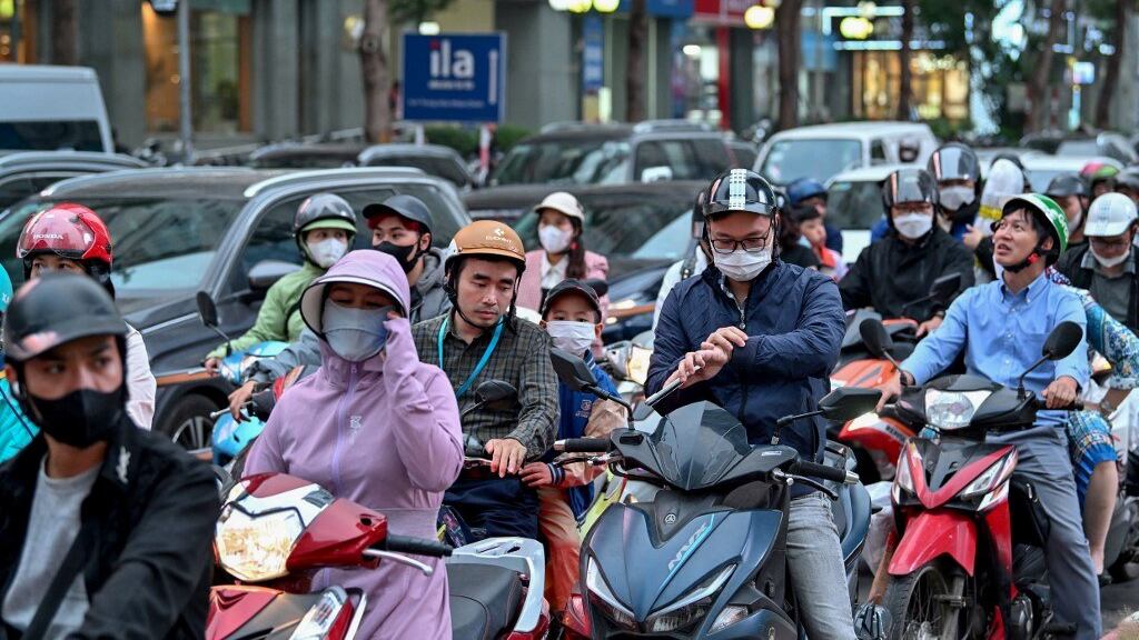 Kẹt xe ở Hà Nội.