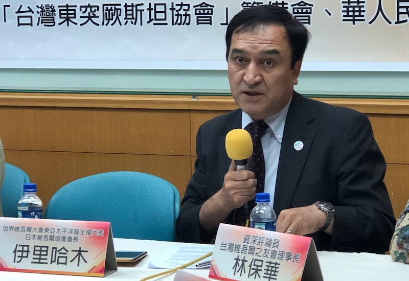 世界维吾尔大会东亚太平洋区全权代表、日本维吾尔协会会长伊里哈木。(记者夏小华摄)