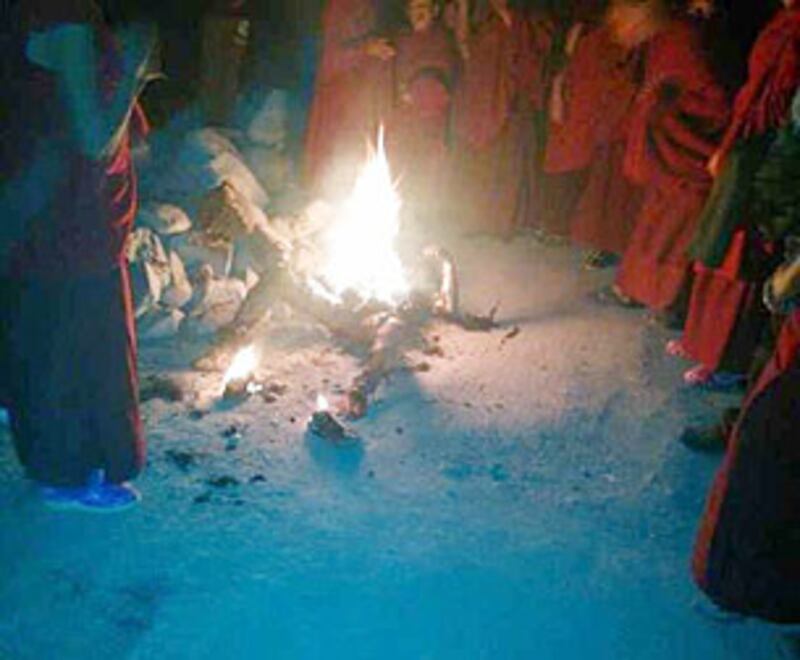 阿壩州若爾蓋縣24歲藏民格桑嘉，11月27日傍晚在降扎鄉政府外自焚身亡。（照片由次仁提供）